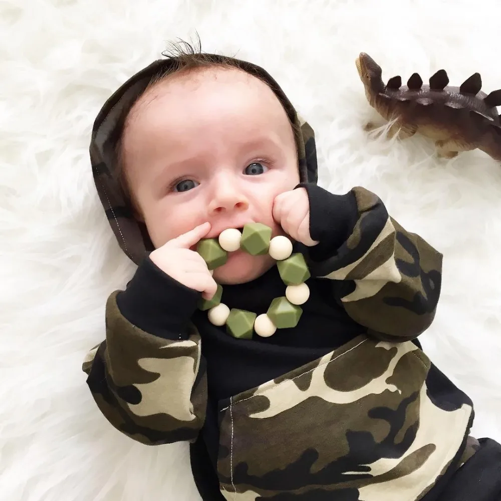 

Boys and girls clothes set 2019 baby boy suit clothing long-sleeved sweater camouflage trousers sets