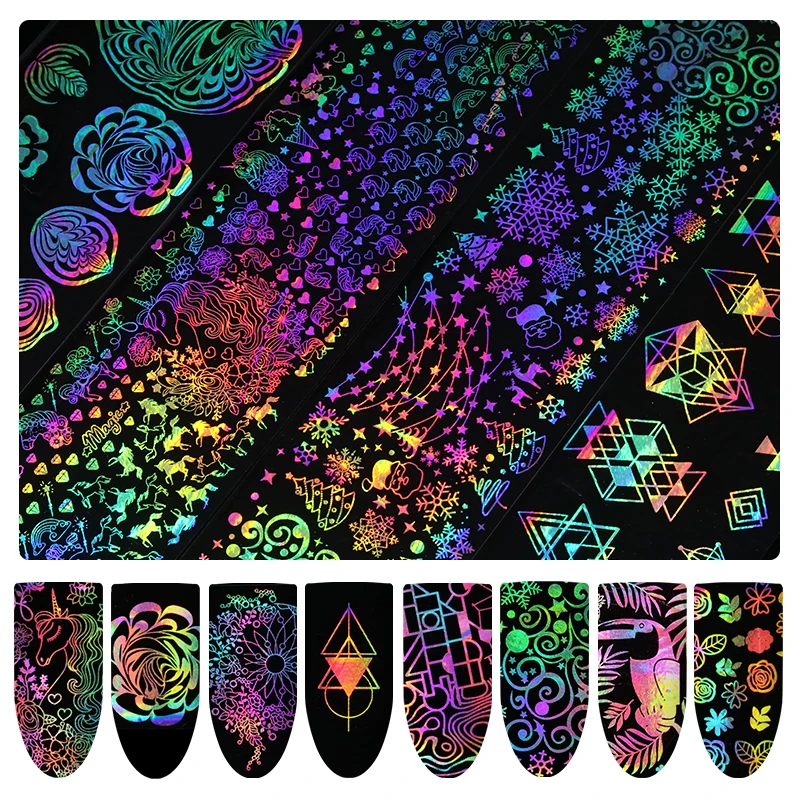 xmas dreamcatcher 8pcs 4 20cm holographic gradient nail foil xmas unicorn xmas dreamcatcher 8pcs 4 20cm holographic gradient nail foil xmas unicorn