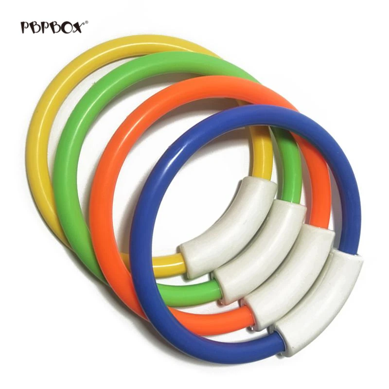 

4pcs Toy Rings Portable Functional Creative PVC Swimming Diving Pool Toy Rings Pool Toy Rings for Children Kids