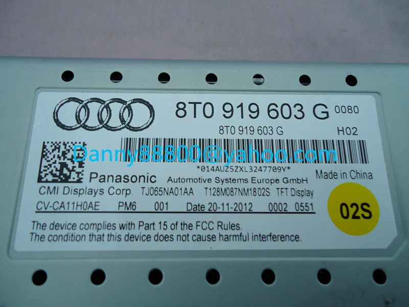 Совершенно Matsushita 8T0919603G 8T0 919 603G для мини AUDIA4L Q5 ЖК-экран для машины дисплей