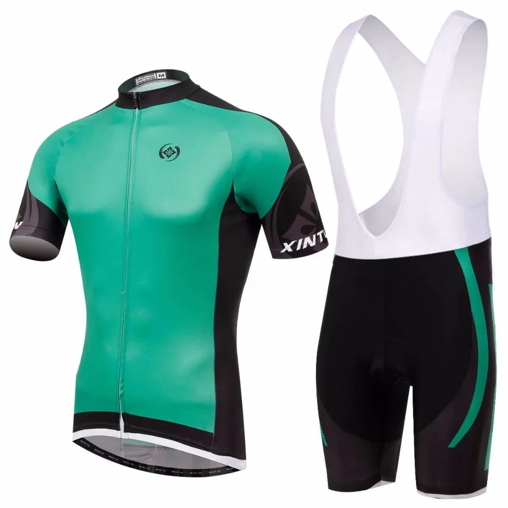 

XINTOWN Cycling Jersey Bib Shorts Men Bike Clothing Pro MTB Bicycle Top Cycling Running Wear Shirts for Summer 3D Sponge Pad