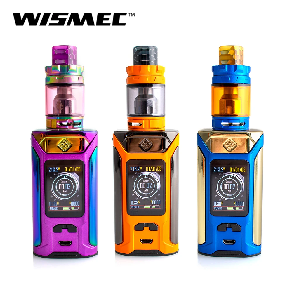 

Original WISMEC SINUOUS RAVAGE230 Kit with GNOME King Tank 5.8ml Capacity Max Output 230W Electronic cigarette vape kit