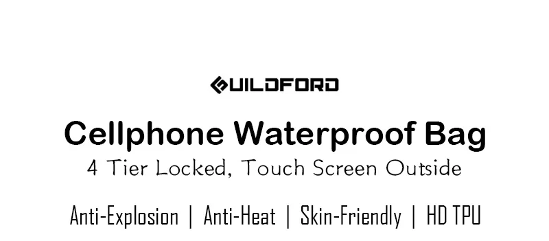 Xiaomi Guidford водонепроницаемый мешок для мобильного телефона 160 мм x 80 мм 4 уровня блокировки сделать фото подводный сенсорный экран снаружи