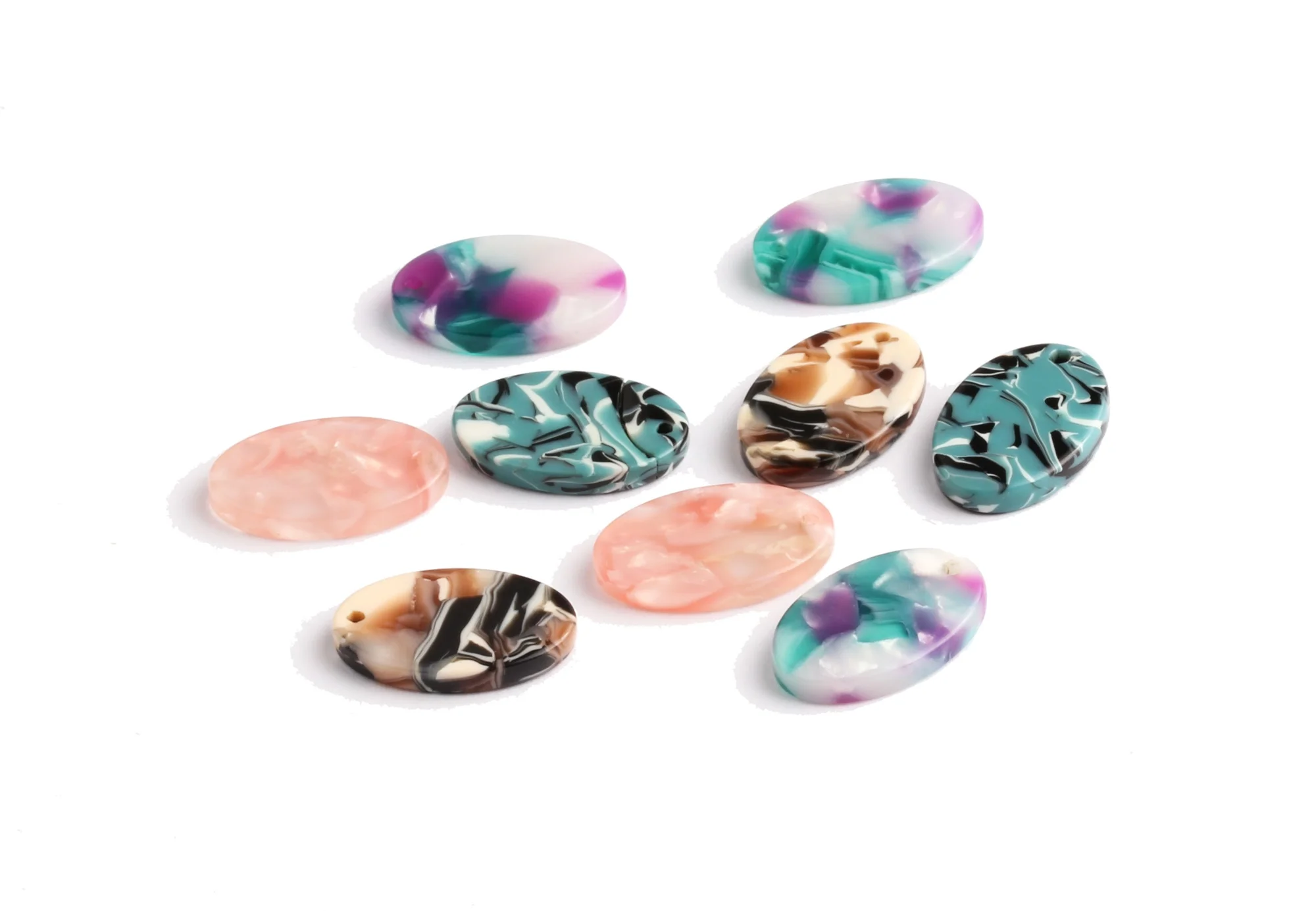 

Acrylic Earring Charms - Coloring Earrings - Oval Shaped Pendant - Jewelry accessories - 6pcs/lot - 18.3x12x2.6mm - AC1097