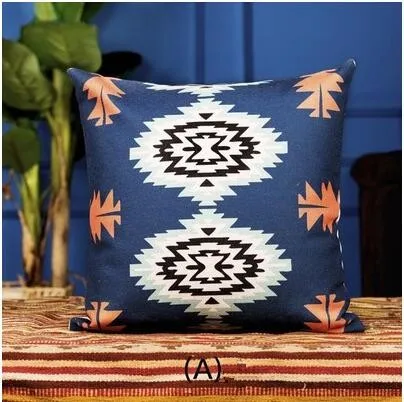 

Nordic Ethnic Aztec Kilim Pattern Throw Pillow Case Linen Southeast Cushion Cover Five Patterns Tribal Print Room Home Decor 18"