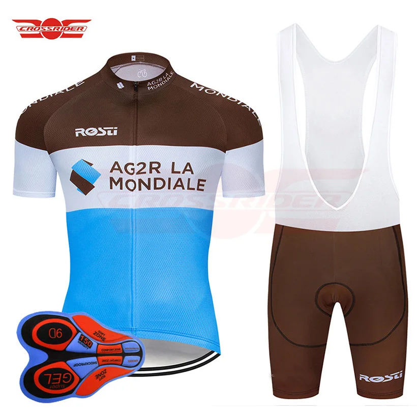 2019 برو فريق AG2R الدراجات جيرسي 9D مريلة مجموعة MTB موحدة دراجة الملابس دراجة ارتداء الملابس رجل قصيرة مايوه في Culotte