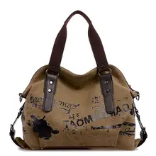 Leinwand Umhängetaschen Casual Style Für Frauen Handtaschen Vintage Einkaufstasche Beliebte graffiti Gute Qualität Trendy Schultertasche F40-688