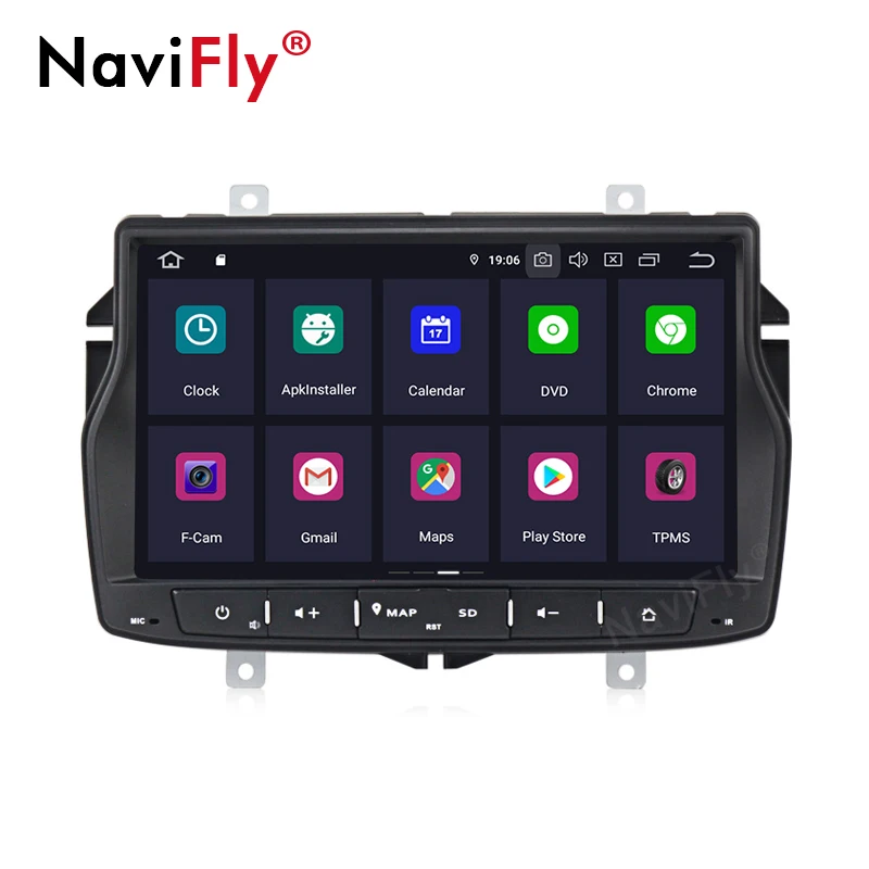 Best Navifly android 9.0 Car dvd multimedia player radio audio For Lada Vesta 2015-2018 with GPS Navigation IPS DSP SWC WIFI USB SD 3