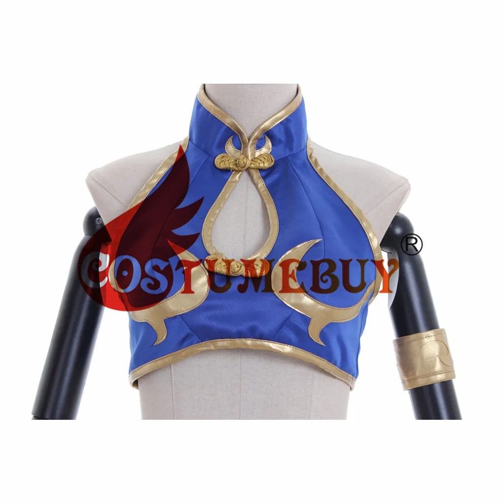 CostumeBuy игры Chun-Li Косплей Костюм для взрослых женщин девочек Хэллоуин сексуальный костюм L920