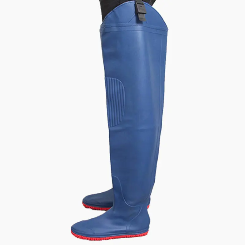 Botas à Prova Alto-salto Altura Voar Pesca Waders Dwaterproof Água 0.55mm Espessamento Material Pvc Joelho Macio Boot Fly Acessórios 80cm 7 Roupa de pesca tipo Wader