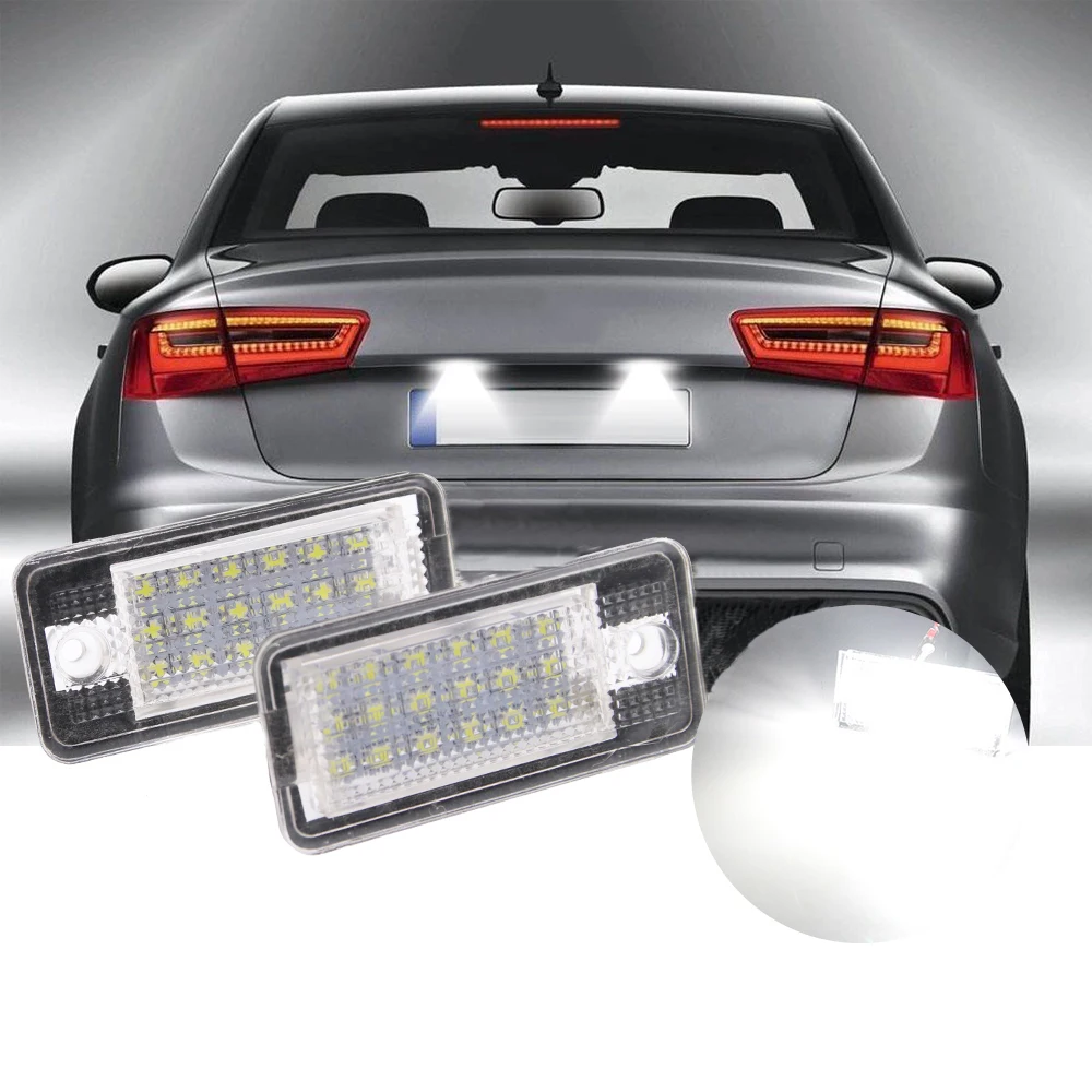 Canbus No Error LED License Number Plate Light Fit Audi A3 A4 A6 A8 B6 B7 S3 Q7 Canbus No Error LED License Number Plate Light Fit Audi A3 A4 A6 A8 B6 B7 S3 Q7
