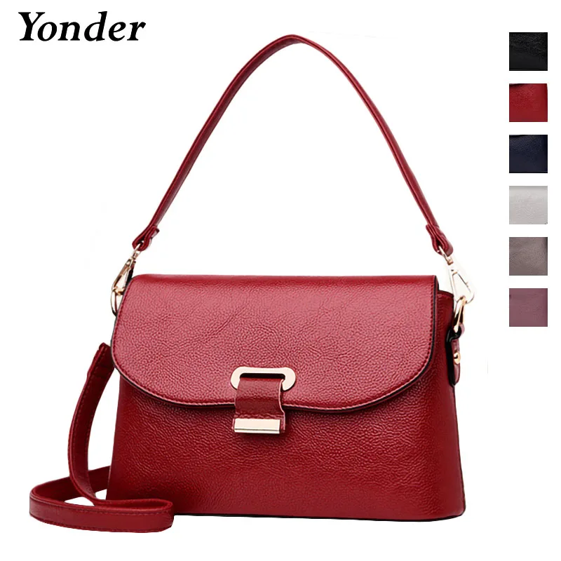 genuine leather bag women handbag red//gray//black tote bag female leather shoulder bag