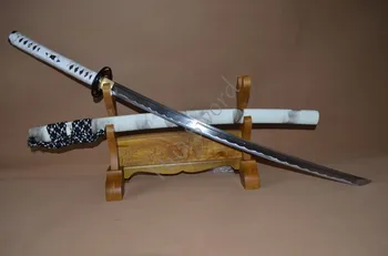 

HANDMADE JAPANESE SAMURAI KATANA SWORD 1060 HIGH CARTON STEEL FULL TANG SHARP BLADE FUCTIONAL BLADE CAN CUT BAMBOO TREE