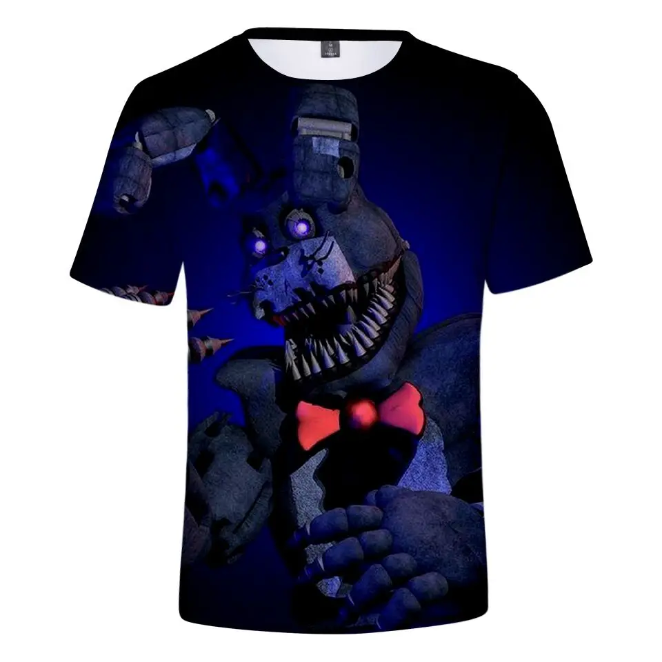 Летняя детская одежда футболки Five Nights at Freddy для мальчиков и девочек, модные топы с 3D-принтом, футболки От 3 до 20 лет, Детская футболка