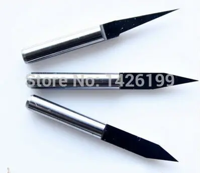 Free Shipping 10PCS 3.175mm 30 Degree 0.8MM End mill Carbide PCB CNC Engraving Bits ,Engrave Wood Acrylic PVC Metal tool
