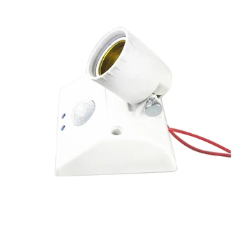 

E26/E27 Motion Sensor Light Socket Infrared Sensor Adapter Wall Mount PIR Motion Sensor E27 Adjustable Light Socket