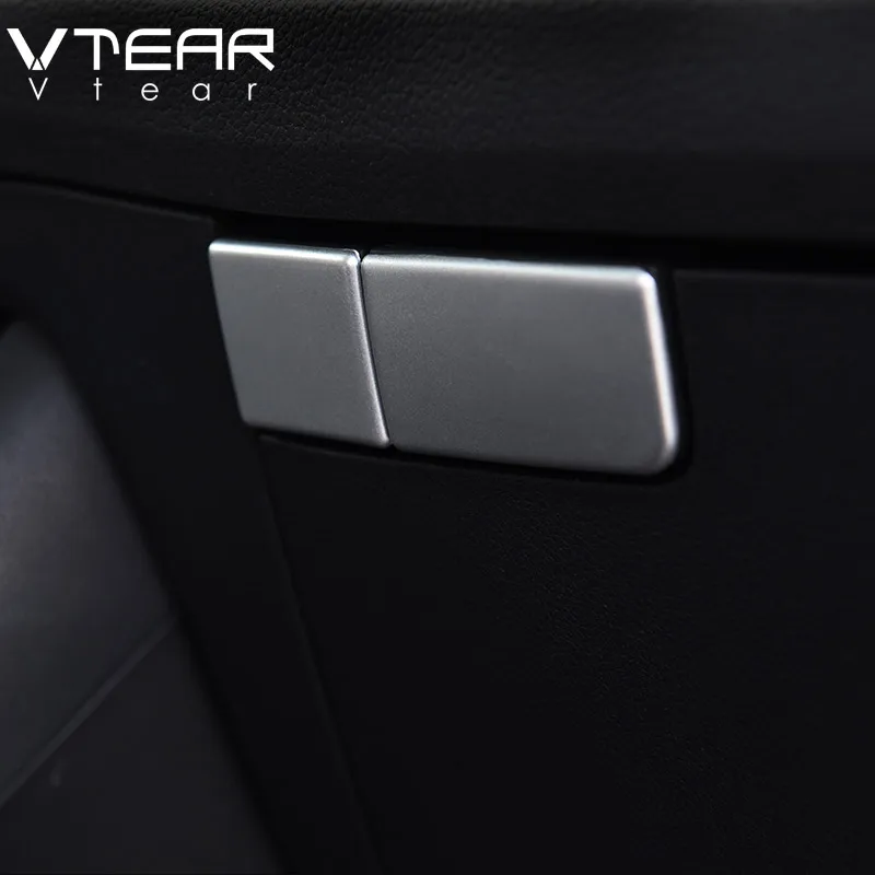 

Vtear For Skoda Kodiaq Chromium Styling Glove Box Handle Frame trim cover Interior Mouldings car-styling Exterior Accessories