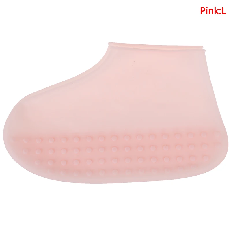 1 пара S/M/L многоразовое нескользящее покрытие на обувь от дождя Водонепроницаемые силиконовые Бахилы для обуви походная обувь аксессуары - Цвет: Pink L