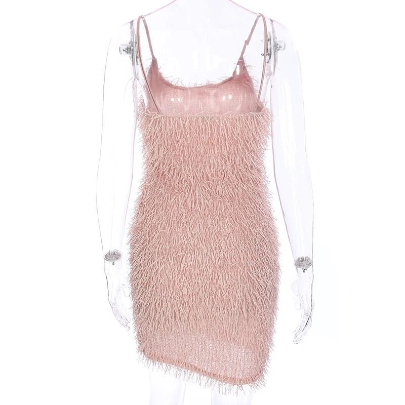 Новое поступление, розовое платье Sumem, модное платье на бретельках с круглым вырезом, однотонное сексуальное женское мини-облегающее вечернее платье Vestidos
