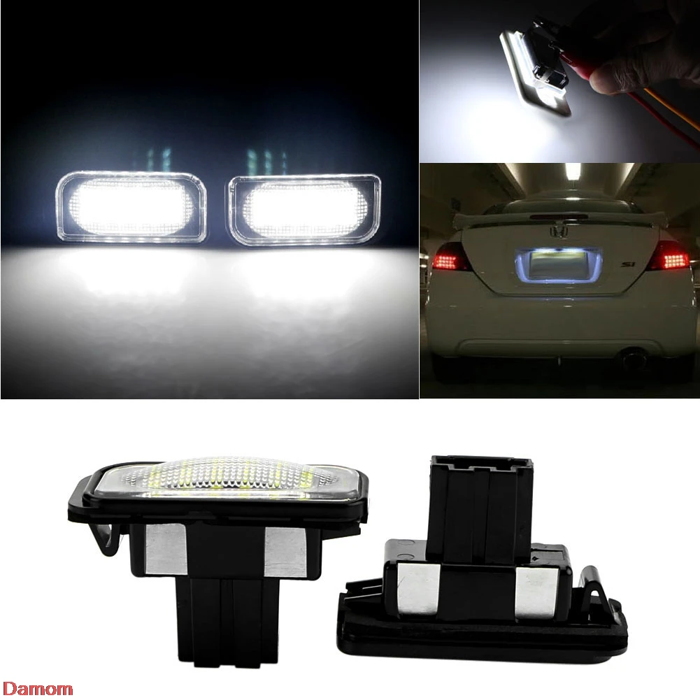 

2pcs Error Free 18LED License Plate Light For MERCEDES BENZ W203 4D Sedan Damom