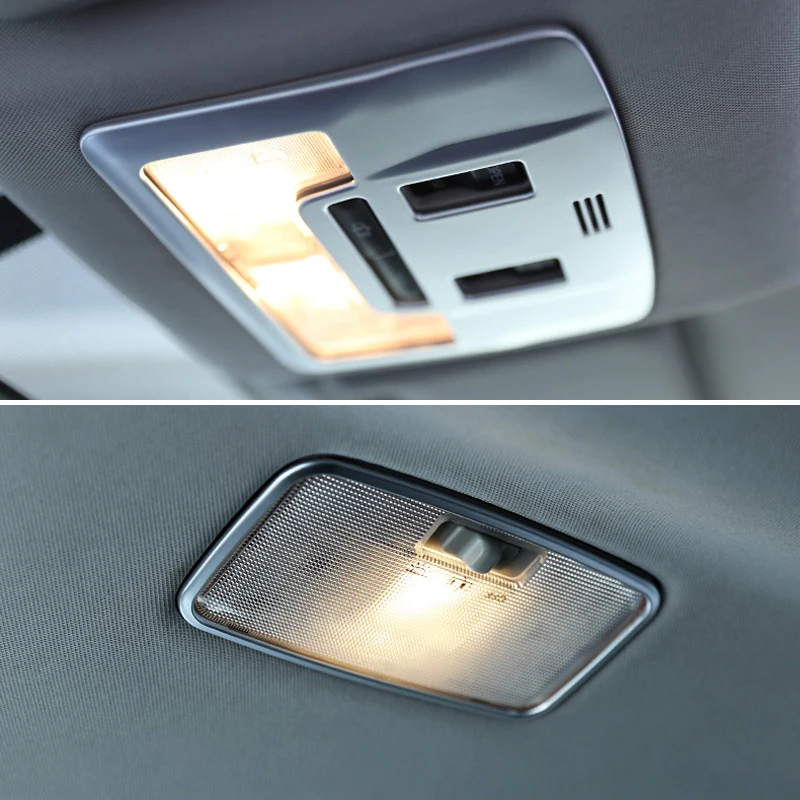 

For Toyota RAV4 2014 2015 2016 2017 2018 ABS Matte Interior Front & Rear Reading Light Lamp Cover Trim Frame 2pcs