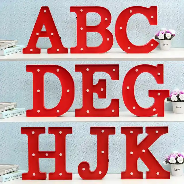 Wall Lamp Led Night Light Kids Marquee Letter Lights Vintage Wall Lamp Led Night Light Kids Marquee Letter Lights Vintage Alphabet Up Christmas Party