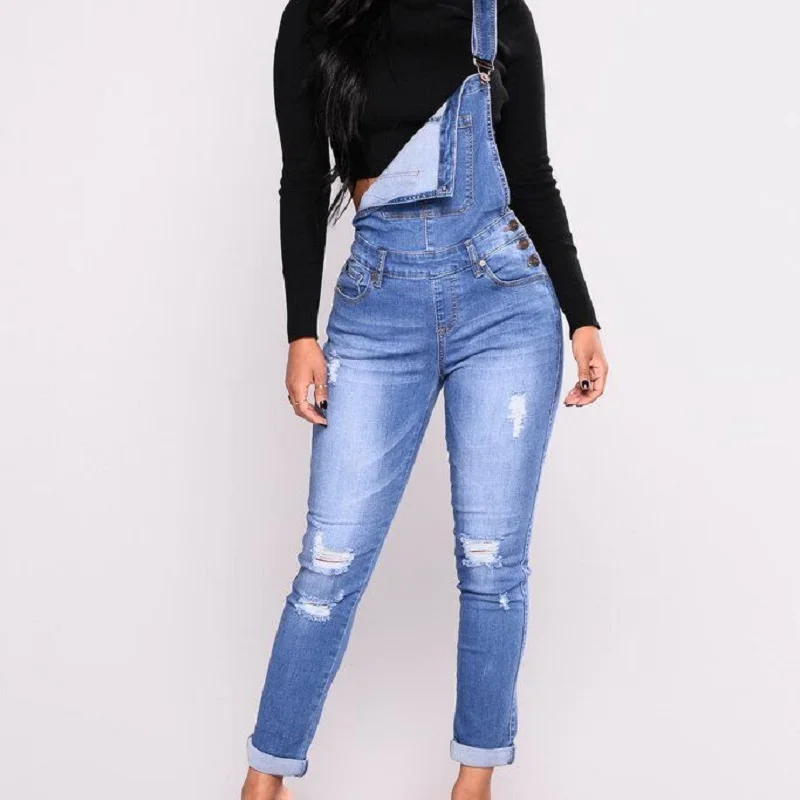 Lguc.H Jeans Woman Denim Women's Overalls Ripped Jeans for Women High Waist Jumpsuits Stretch Pants Female Jumper Trousers 3XL S