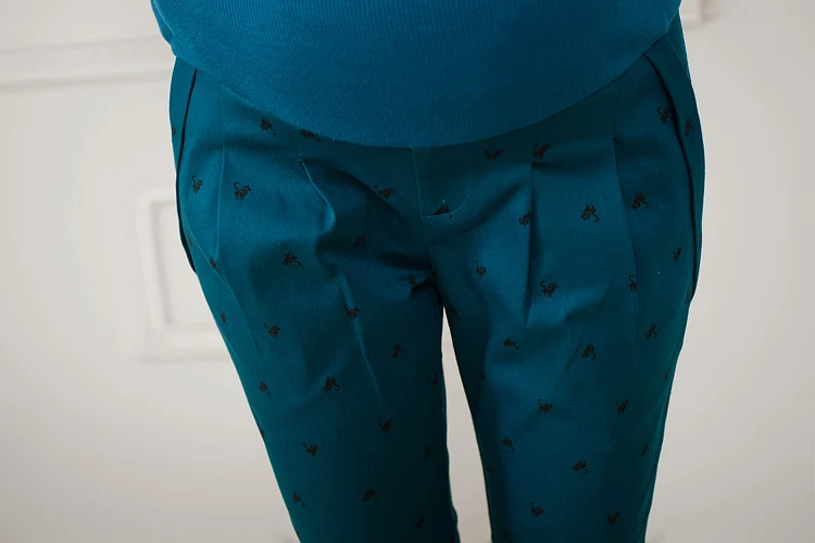 Модные весна-осень Одежда для беременных Штаны беременных Брюки обтягивающие брюки с принтом Специальная цена