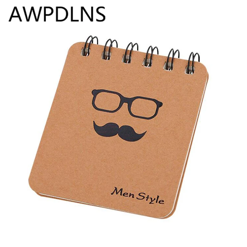 

Small Student Diary Cowhide Paper Vintage Notebook Student Memo Pads School Office Supplies Stationery Planners Notes Bookmark