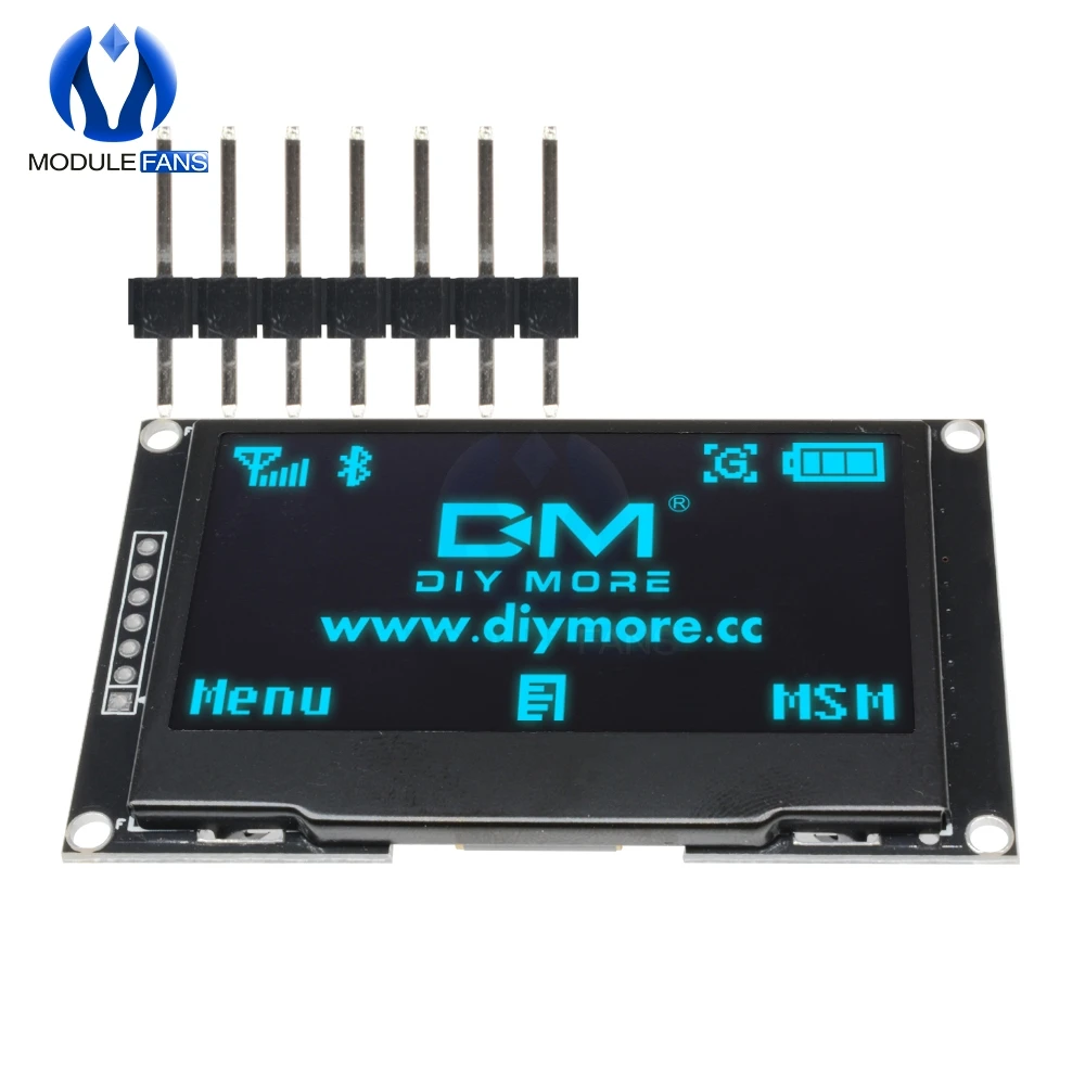 Синий 2 42 "цифровой ЖК экран 12864 128X64 OLED модуль дисплея C51 плата для Arduino SSD1309 STM32