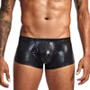Snake Skin Leather Sexy Mens Underwear Boxers Brand Open Front Crotchless Boxer Shorts Men U Convex Low Waist Male Underpants ► Photo 2/6