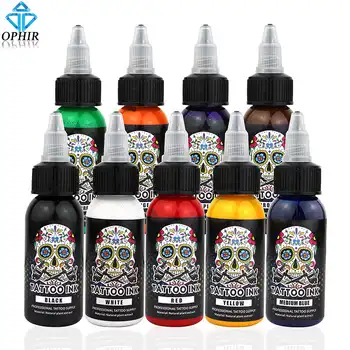 OPHIR 9 Colors 30ml/bottle Professional Permanent Tattoo Ink Pigment High Quality Body Tattoo Art Colors Body Art _TA058