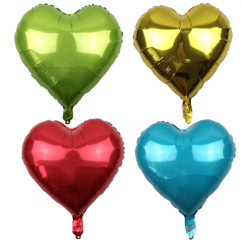 

TSZWJ new children's toys, party loving wedding supplies aluminum foil balloon 18 inch heart-shaped balloons wholesale