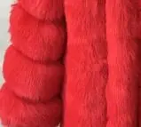 Зимнее плотное теплое пальто из искусственного меха для женщин, большие размеры, куртка из искусственного меха с длинным рукавом, Роскошные зимние меховые пальто bontjas - Цвет: red