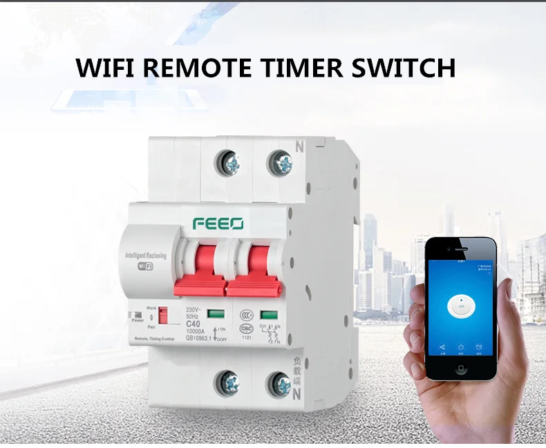 FEEO 4P 100/125A пульт дистанционного управления Wifi автоматический выключатель интеллектуальный автоматический повторитель перегрузки защита от короткого замыкания