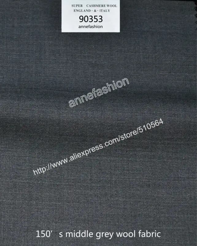 На заказ Высокое качество 150 s камвольная чистая шерсть серый костюм для мужчин Slim Fit костюм(куртка+ брюки+ жилет