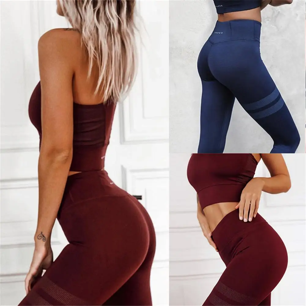 

Solid Color Sexy Fitness Yoga Sports Fitness Run Bra Vest Pants Cycling Sports Fitness Dance Running