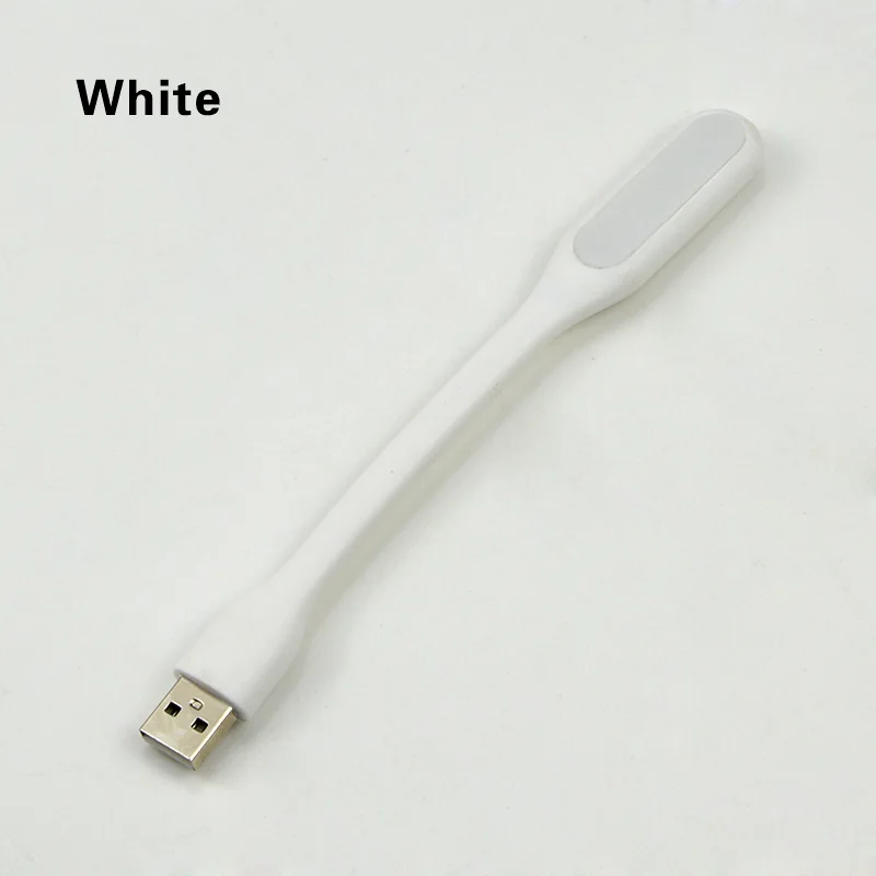 Светодиодный USB светильник для чтения, книжный светильник, гибкая лампа для ухода за глазами, яркие настольные лампы, мини USB светодиодный светильник для ПК и ноутбука, внешний аккумулятор - Цвет: Mini USB White