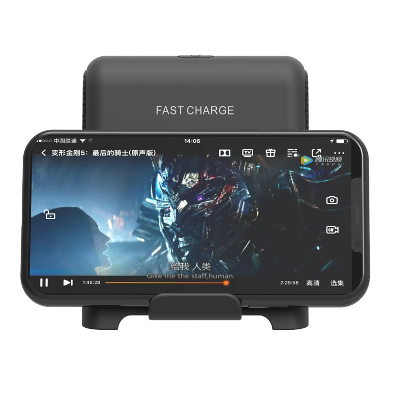 

Wireless Bluetooth Speaker Qi Wireless Charger phone holder for iphoneX 8 Plus Samsung Galaxy S8 Fast Wireless Charging Docking