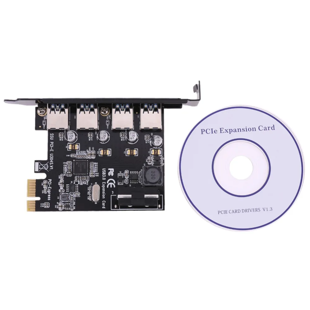 Portas Pci-e para Usb3.0 Quente Swap Plug And Play Conversor Extensor Cartão Pci-e 2.0 Padrão Nec Chipconjunto Pcie Cartão de Expansão 4 Cartões para acréscimos - Imagem 2