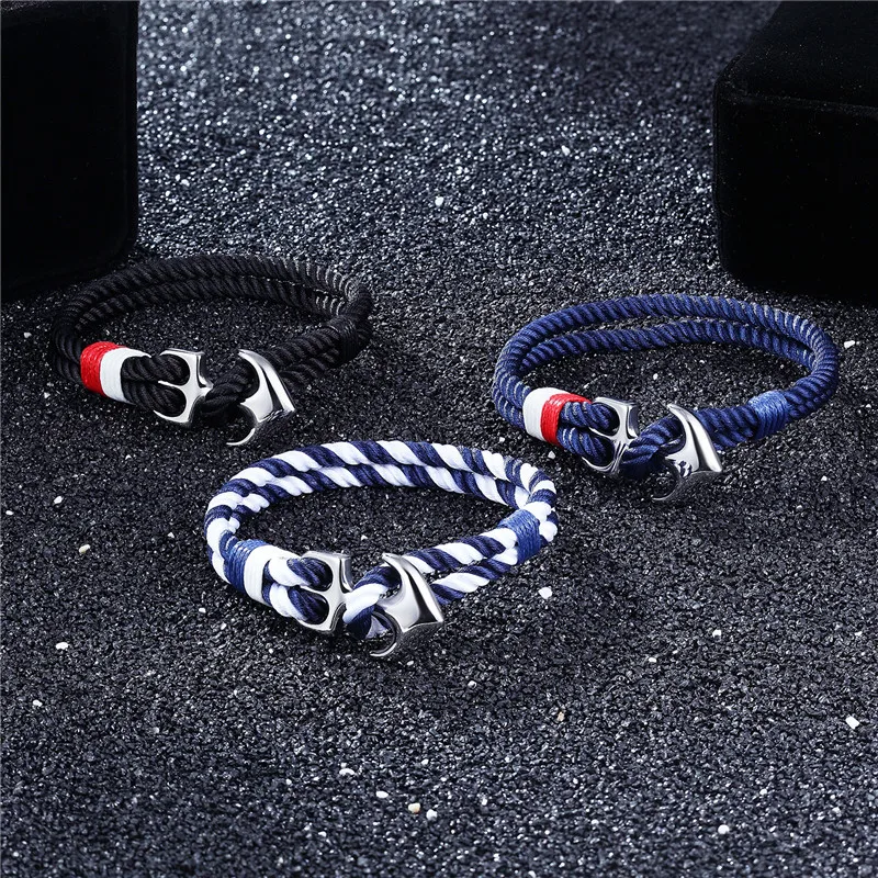 Men Charm Anchor hook Bracelet