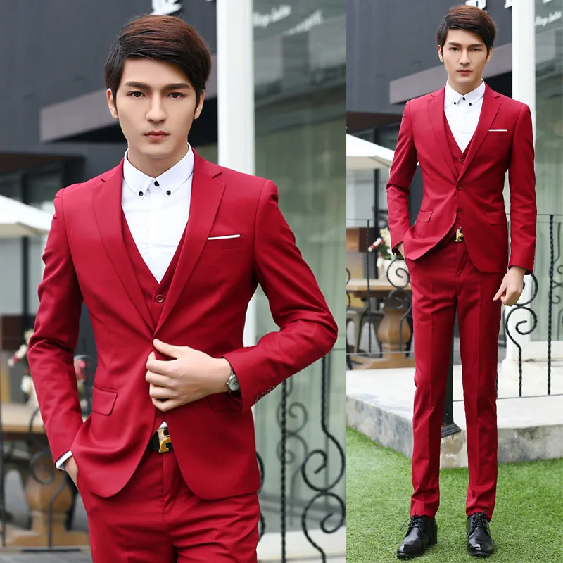Noble 3 Piece/Set (Blazer+pants+Vest) Mens Prom Suits 2015 New Arrival