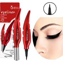 Черная жидкая подводка для глаз карандаш перо Форма легко носить макияж глаз Длительное смазывание Стойкая подводка для глаз карандаш