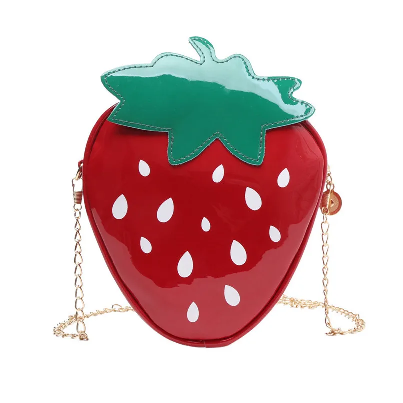 

Women Chain Purse Shoulder Bag Gift Strawberry Design Leather Mini Messenger Bag women's bag bolsa feminina sac a main 40mi06