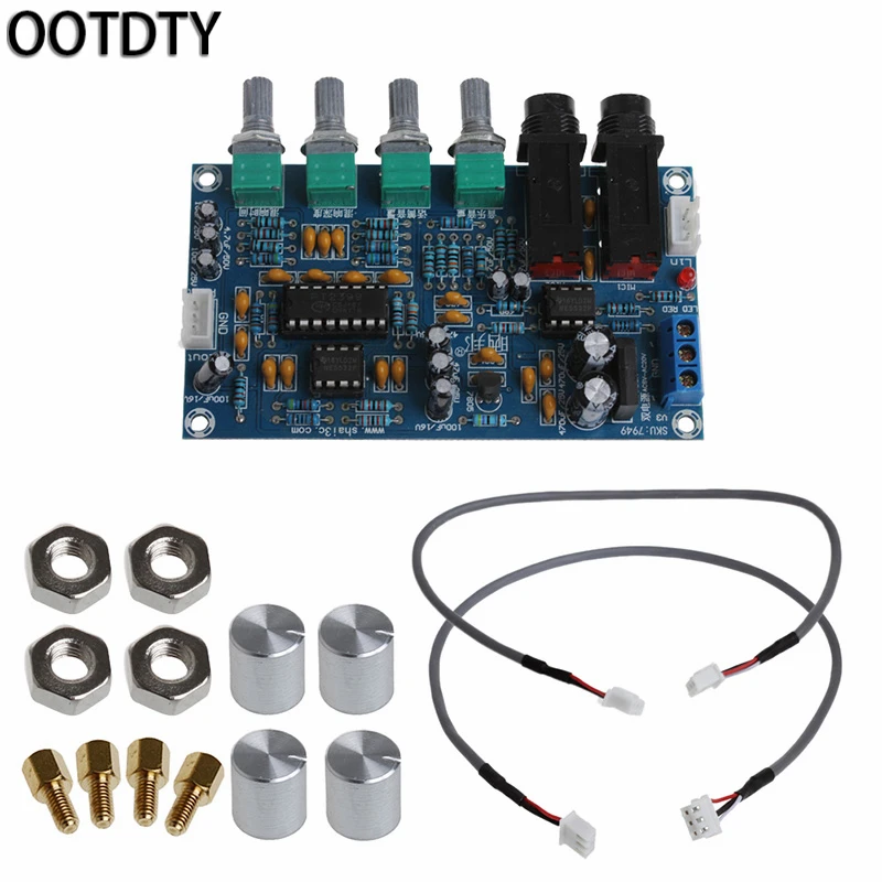 

2018 High Quality OOTDTY Dual Power Microphone Amplifier Board Sound AMP Module Digital Reverb Plate