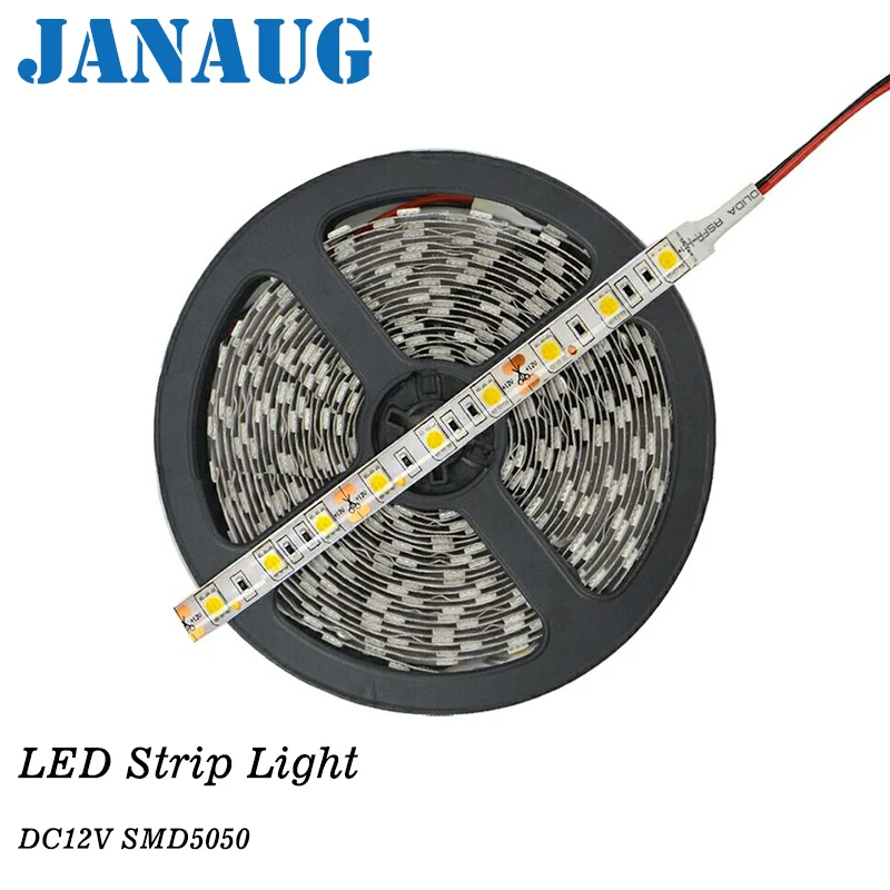 Рубан светодио дный 1 м-5 м SMD 5050 Водонепроницаемый RGB Светодиодные ленты 60 светодио дный s/M DC12V гибкие светодио дный строка света лента