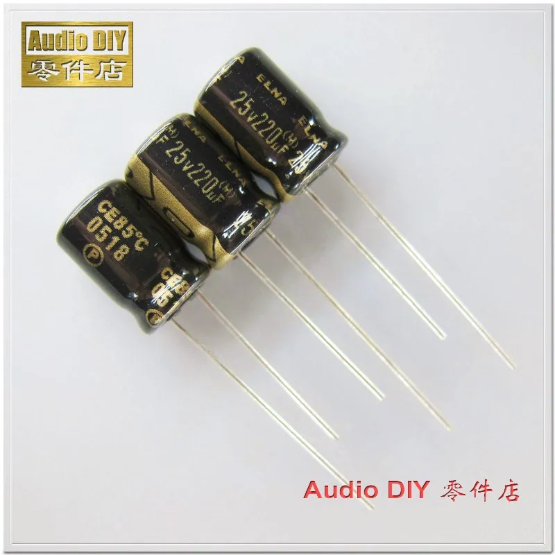 

10PCS/50PCS ELNA black gold word RFO series 220uF 25V 25V220UF audio electrolytic capacitor