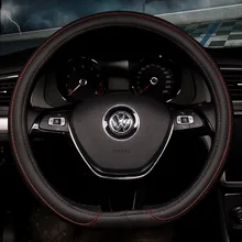 D Форма кожа рулевое колесо крышка Four Seasons руль центрами для VW GOLF 7 2015 поло Джатта подкладке аксессуары