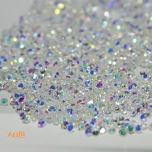 1.0 ila 1.6mm 1440 adet AB Chaton cam pixie Nail Art Rhinestone mikro manikür dekorasyon küçük Mini Rhinestones