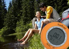 Sunroad SR108S LCD Mini Digital Camping Pedometer Altimeter Compass Thermometer Weather Forecast Time with Carabiner